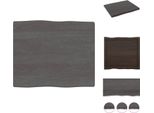 Vidaxl Piano Da Tavolo 60X50X(2-4) Cm In Legno Massiccio Trattato Bordo Albero - Piani Da Tavolo