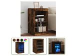 The Living Store Credenza Con Luci Led Rovere Fumé 41X37X67 Cm