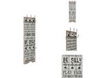 Vidaxl Appendiabiti Da Parete Con 6 Ganci 120 X 40 Cm "Thank You"" - Ganci E Appendiabiti"