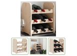 The Living Store Portabottiglie 33X25X37 Cm In Legno Di Pino Massiccio