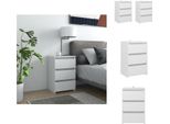 Vidaxl Comodini 2 Pz. Bianco 40X35X62,5 Cm Materiale A Base Di Legno - Comodini