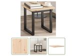 The Living Store Piano D'appoggio Quadrato 40X40X1,7 Cm In Legno Di Pino Massiccio