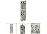 The Living Store Appendiabiti Da Parete Con 6 Ganci 120 X 40 Cm "Grazie"""