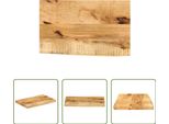 The Living Store Piano Del Tavolo 50X40X2,5 Cm Bordo Albero In Legno Massiccio Legno Di Mango Grezzo