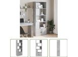 The Living Store Libreria Grigio Cemento 70X36X189 Cm Materiale A Base Di Legno