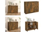 Vidaxl Credenza In Rovere Fumé 90,5X30X70 Cm - Credenza - Credenza - Armadio - Armadio Portaoggetti