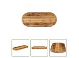 The Living Store Piano D'appoggio 120X50X2,5 Cm Ovale Legno Di Mango Massiccio Grezzo