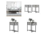 Vidaxl Comodini 2 Pz. Grigio Sonoma 30X60X60 Cm Materiale A Base Di Legno - Comodino - Comodini - Comodino - Armadio