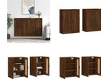 Vidaxl Armadi A Muro 2 Pz. Legno Ingegnerizzato Effetto Rovere Marrone - Armadio A Muro - Armadio A Muro - Armadio - Armadio Portaoggetti