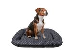 Cuccia Per Cani - Tappetino Per Cani Impermeabile E Lavabile In Codura | In & Outdoor Per Cani Di Piccola Taglia | Colore: Nero/Modello: Zampe, Misura S: 70 X 50 Cm