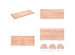 Vidaxl Mensola A Muro Marrone Chiaro 120X50X(2 4) Cm In Legno Massiccio Trattato Con Rovere - Mensola A Muro - Mensola A Muro - Mensola Da Appendere