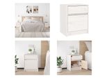 Vidaxl Comodino Bianco 40X31X50 Cm In Pino Massiccio - Comodino - Comodini - Comodino Di Legno - Comodini Di Legno