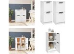 Vidaxl Credenze 2 Pz. Bianco 30X30X70 Cm Materiale A Base Di Legno - Credenza - Credenze - Armadio - Armadio Portaoggetti