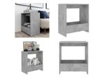 Vidaxl Tavolino Grigio Cemento 50X26X50 Cm In Legno - Tavolino - Tavolini - Portariviste - Tavolino Da Caffè