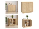 Vidaxl Credenza Rovere Sonoma 80X34X75 Cm In Legno - Credenza - Credenze - Armadio - Armadio Portaoggetti