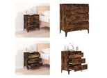 Vidaxl Credenza In Rovere Affumicato 60X35X70 Cm In Legno - Credenza - Credenza - Armadio - Armadio Portaoggetti