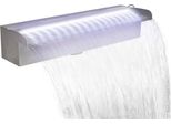 Vidaxl Fontana A Cascata Per Piscina Con Led Rettangolare In Acciaio Inox 45 Cm
