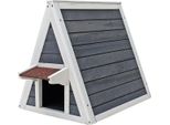 Casetta Per Gatti Wiltec Resistente Alle Intemperie 50 X 50 X 54 Cm In Legno, Casetta Per Gatti Da Esterno, Grotta Per Gatti Con Ingresso E Porta Di Fuga