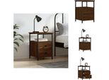 Vidaxl Comodino Marrone Effetto Rovere 34X35,5X50 Cm Materiale Legno - Comodini
