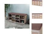 Scarpiera Panca Per Scarpe Panca 10 Scomparti Colore Rovere - Cassapanche E Panche Da Sala