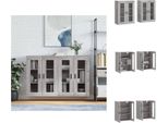 Vidaxl Armadi A Muro 2 Pezzi. Materiale In Legno Grigio Sonoma - Credenze
