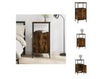 Vidaxl Comodino Rovere Fumé 41X31X80 Cm Materiale A Base Di Legno - Comodini
