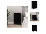 Vidaxl Comodino Nero 40X35X70 Cm Materiale Legno - Comodini
