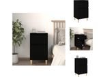 Vidaxl Comodino Nero 40X35X70 Cm - Comodini