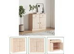 The Living Store Credenza Alta 77X35X73 Cm Massivholz Kiefer