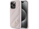Karl Lagerfeld Klhcp15Xpqdsmgp Iphone 15 Pro Max 6.7 RóżOwy/Pink Hardcase Diagonal Quilted Script