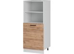Vicco Mobile Per Forno Da Incasso R-Line, 60 Cm, Quercia Dorata/Bianco