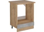 Vicco Mobile Per Forno Da Incasso R-Line, 60 Cm , Pl Rovere, Calcestruzzo/Quercia Dorata