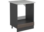 Vicco Mobile Per Forno Da Incasso R-Line, 60 Cm Pl Marmo, Grigio Nobile/Antracite