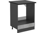 Vicco Mobile Per Forno Da Incasso R-Line, 60 Cm , Pl Antracite, Calcestruzzo/Antracite