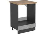 Vicco Mobile Per Forno Da Incasso R-Line, 60 Cm , Pl Rovere, Calcestruzzo/Antracite