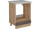 Vicco Mobile Per Forno Da Incasso R-Line, 60 Cm Pl Marmo, Grigio Nobile/Quercia Dorata