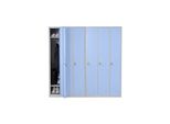 SchließFach Preston T829, Spind Wertfachschrank SchließFachschrank, Metall 6 FäCher ~ Blau