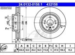 Ate Disco Freno Articolo: 24.0132-0158.1