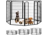 Relaxdays 10025124_61 Relaxdays Welpenauslauf GrößE Xxl Schwarz 76,5 X 235,0 X 120,0 Cm