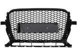 Senza Emblema Griglia A Nido D'ape Per Audi Q5 8R Facelift 2012-2015 Nero Lucido