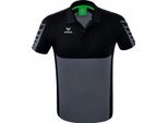 Erima Six Wings Polo Uomo - Grigio Ardesia / Nero