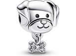 Pandora 792254C01 Charm Ladies Dog & Bone Zirconia Argento Sterling