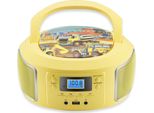Lettore Cd Portatile Cyberlux | Lettore Cd Per Bambini | AUX-IN | Porta Usb | Radio CD/MP3 | Radio Per Bambini | Radio Cd | Impianto Stereo | Boombox | Giallo
