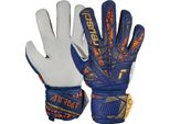 Guanti Da Portiere Reusch Attrakt Solid, Blu/Bianco/Arancio/Oro, Taglia 11