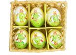 Uova Di Pasqua Dipinte A Mano, 6 Pezzi In Cestino