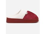 Pantofole Da Donna Slip On Pantofole In Peluche Isolati Knowi Rosso Taglia 38/39