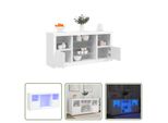 The Living Store Credenza Con Luci Led Bianco 142,5X37X67 Cm