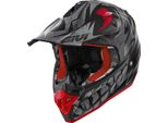 Casco Da Motocross Givi 60.1 Gloom Nero Opaco Rosso Titanio Taglia Xxl