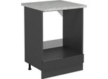 Vicco Mobile Per Forno Da Incasso R-Line, 60 Cm Pl Marmo, Antracite Lucido/Antracite