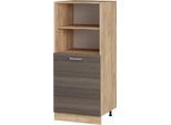Vicco Mobile Per Forno Da Incasso R-Line, 60 Cm, Grigio Nobile/Quercia Dorata